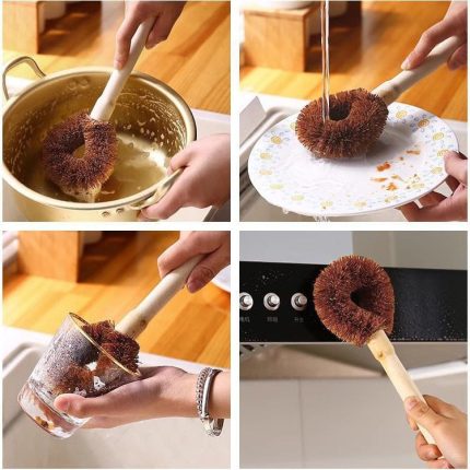 Plate brush with handle