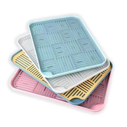 Tray with strainer