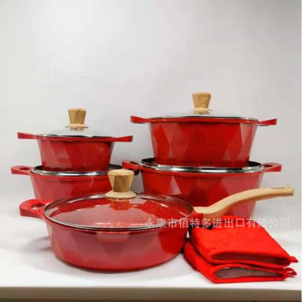 5 sets of Granite nonstick cookware