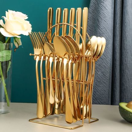 24pcs set of cutlery with stand