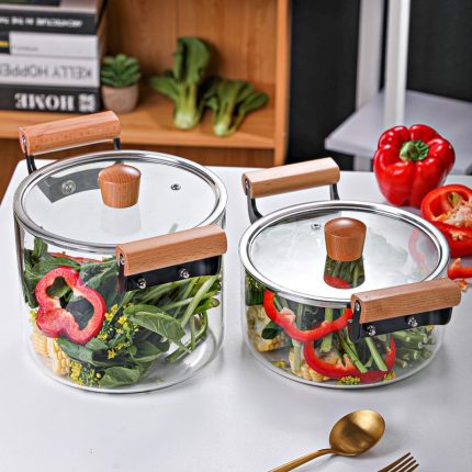 Heat resistance Borosilicate glass cooking pot