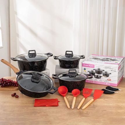 13pcs die-cast aluminum cookware set