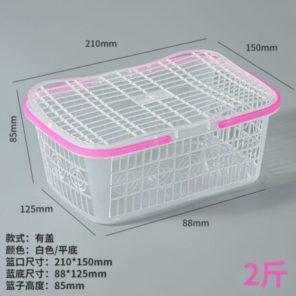 Plastic Food Storage Basket with Lid