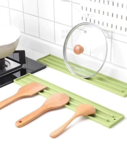 Multifunctional silicone spoon rest